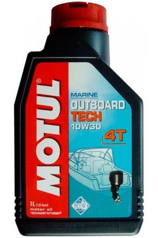 Моторное масло Motul  Outboard Tech 4T 10W-30 для 4-тактных бензиновых двигателей, 1л